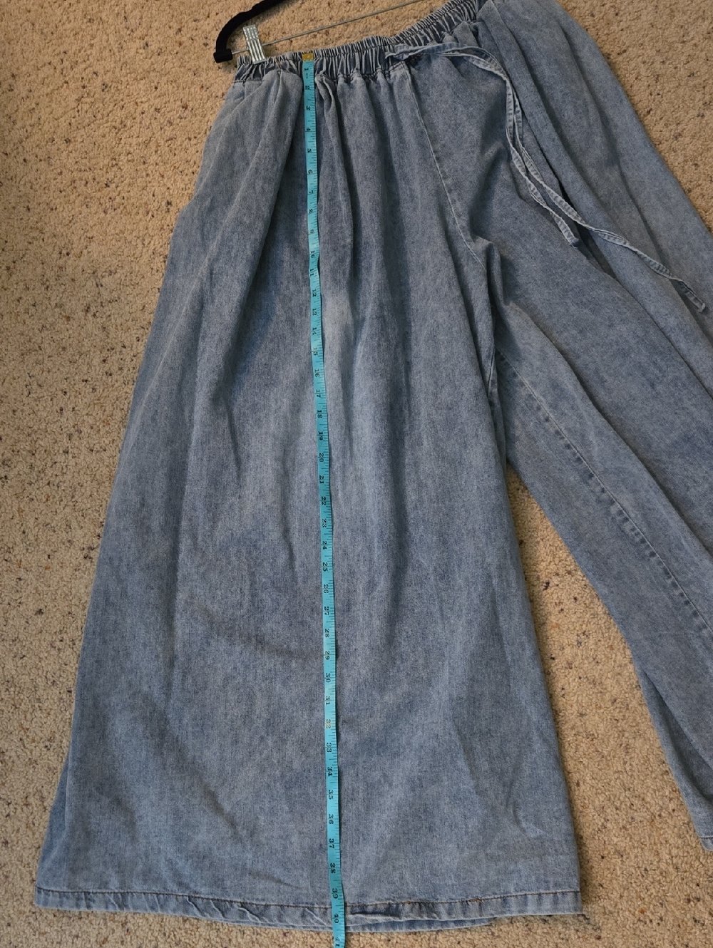 Wide Leg Light Blue Denim Jeans - Women's Flare & Wide Leg - Picture 8 of 8
